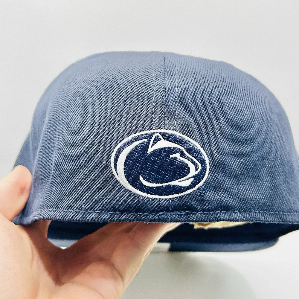 Penn State Nittany Lions Top of the World Logo Fitted Hat Cap 7 1/4 NCAA Blue